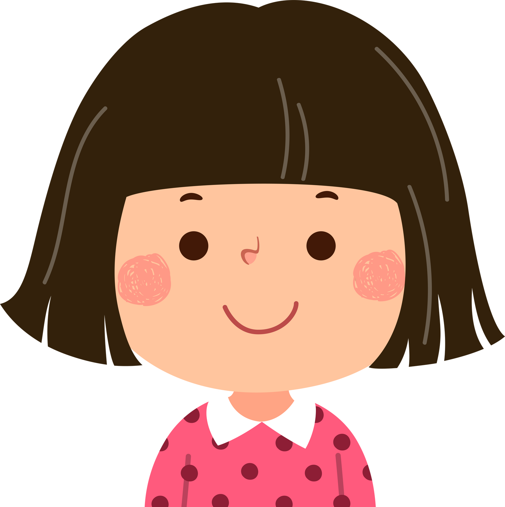 Smiling Girl Illustration 